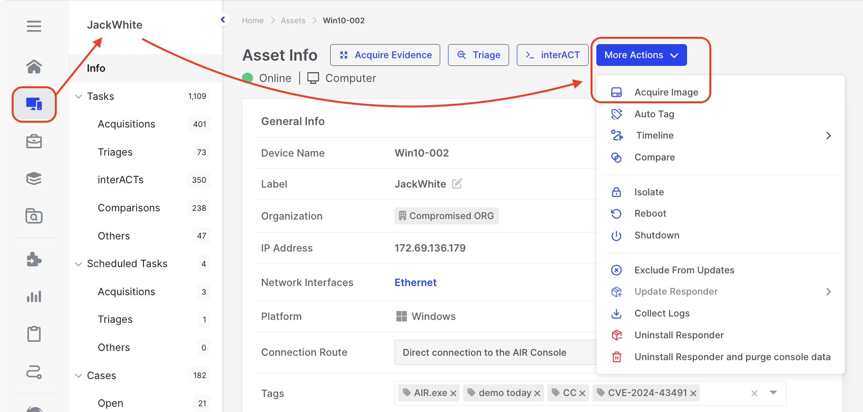 Disk and Volume Imaging | Binalyze Knowledge Base