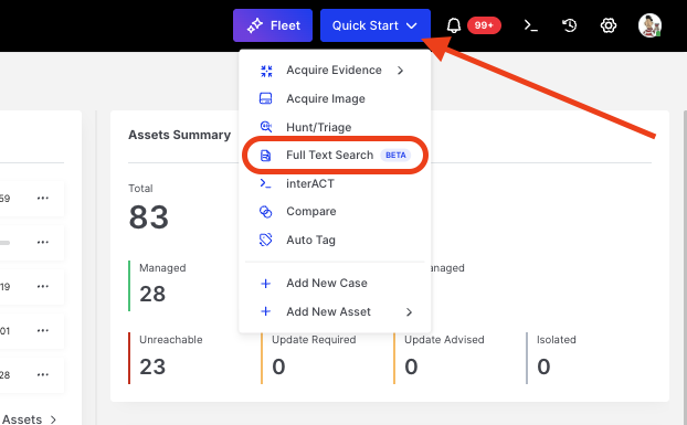 Full Text Search | Binalyze Knowledge Base