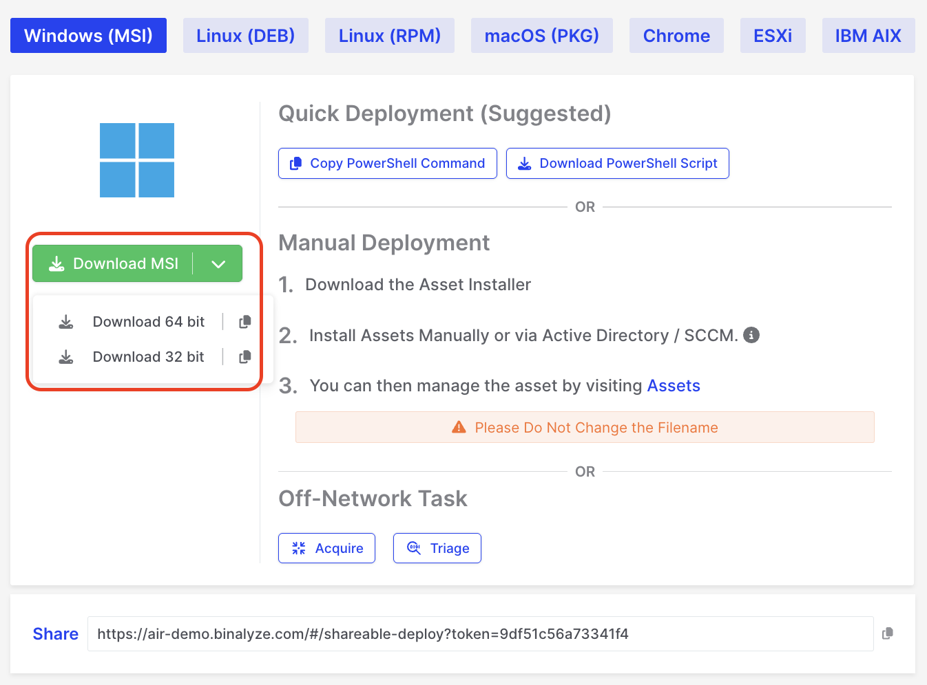 Responder Deployment | Binalyze Knowledge Base