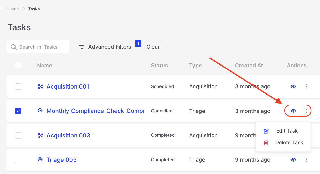 Task Option Scheduling Tasks | Binalyze Knowledge Base