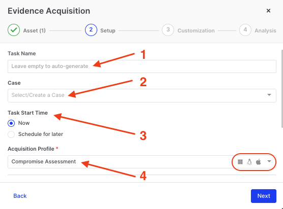 Task Creation | Binalyze Knowledge Base