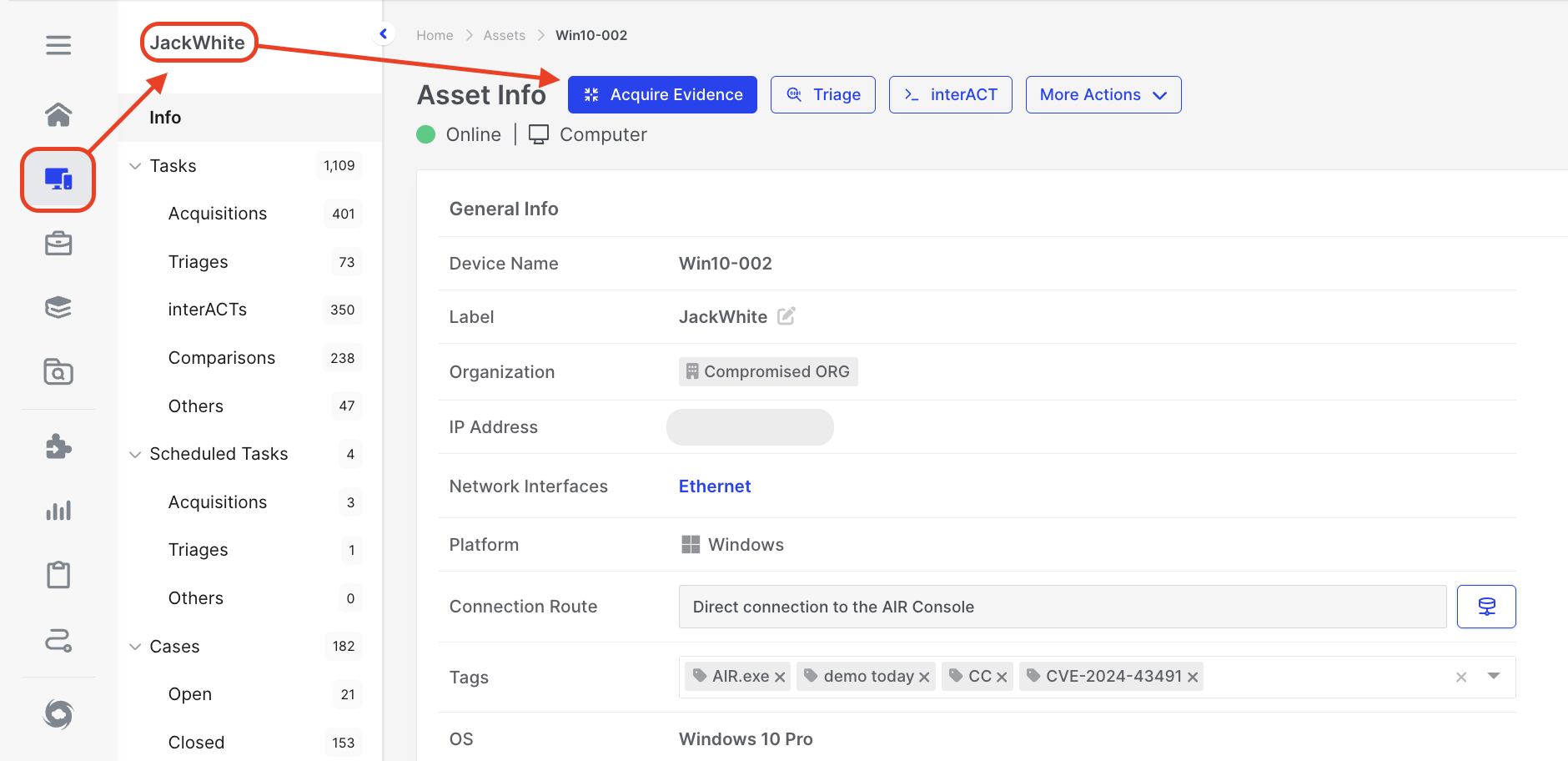 Task Creation | Binalyze Knowledge Base