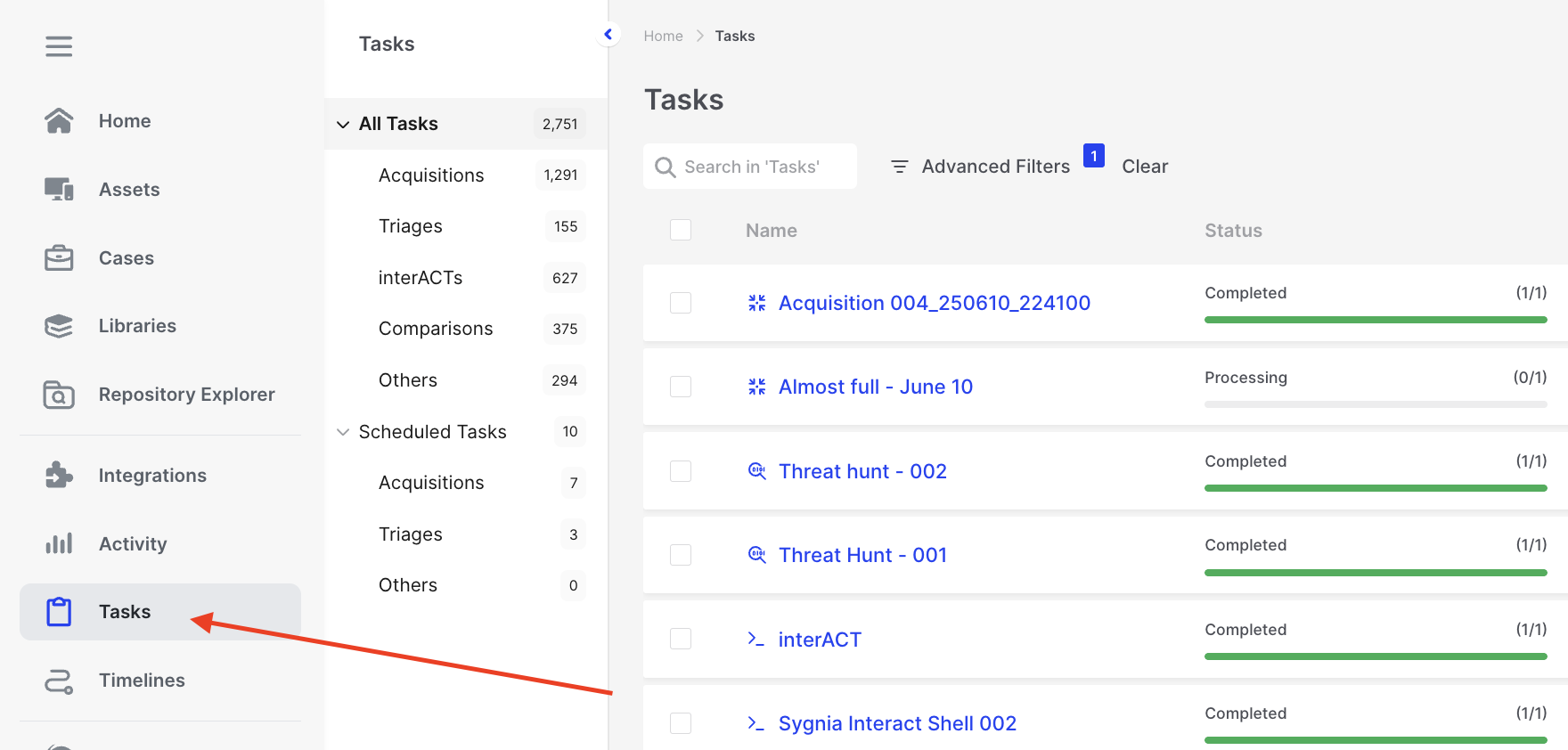 Task Creation | Binalyze Knowledge Base