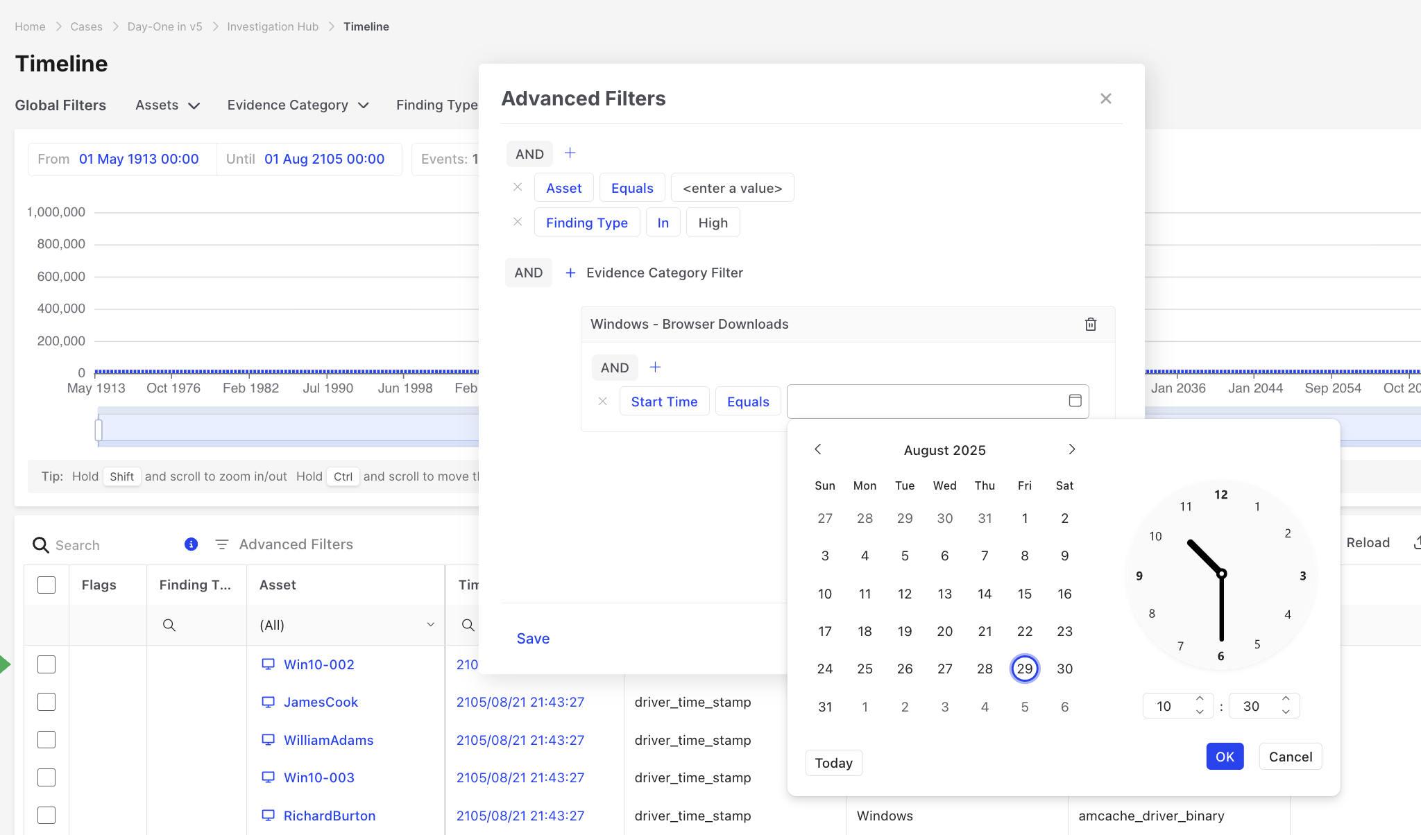Timeline | Binalyze Knowledge Base