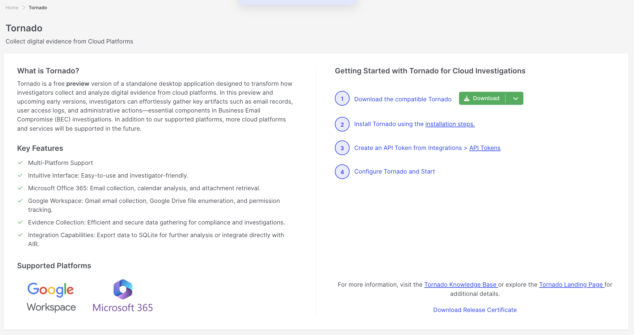 Tornado Installation Guide | Binalyze Knowledge Base